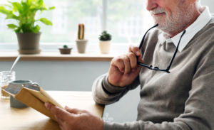 Senior Adult Reading Book